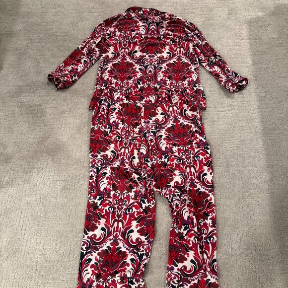 Soma Cool Nights Pajama Set with Notched Collar Top - Picture 2 of 7